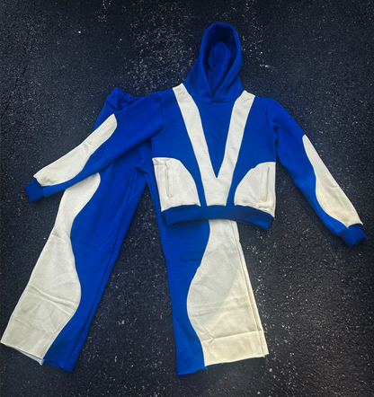 V Set (Blue & Beige)