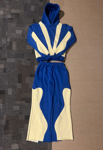 V Set (Blue & Beige)